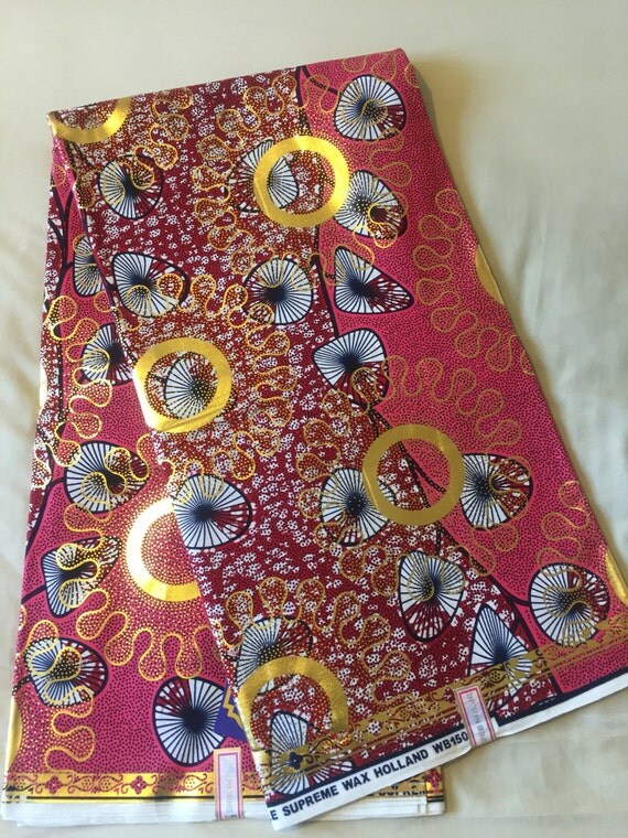 Pink African print ankara fabric sold by the yard ankara