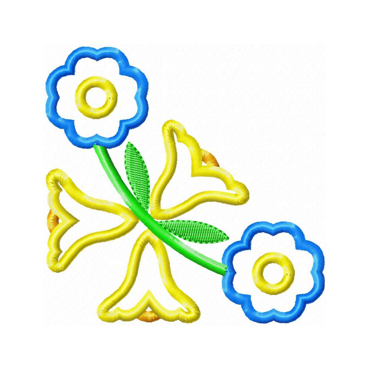 Lily Wreath Applique 4" x4" Machine Embroidery Design Set from