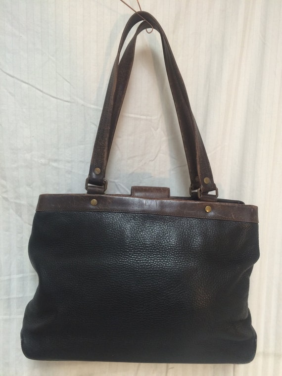Leather tote bag Jones New York tote purse shoulder bag