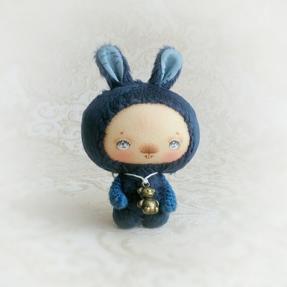 blue stuffed bunny rabbit