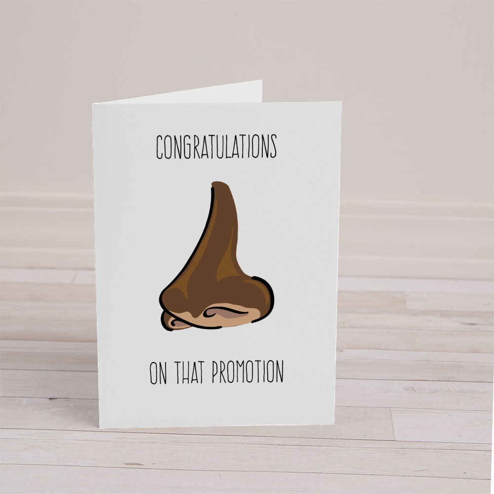 Funny Promotion Card Funny Congratulations by SplendidStreetPress