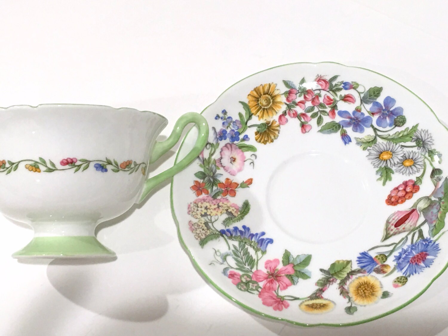 Hedgerow Shelley Tea Cup and Saucer, Shelley China, Tea Set