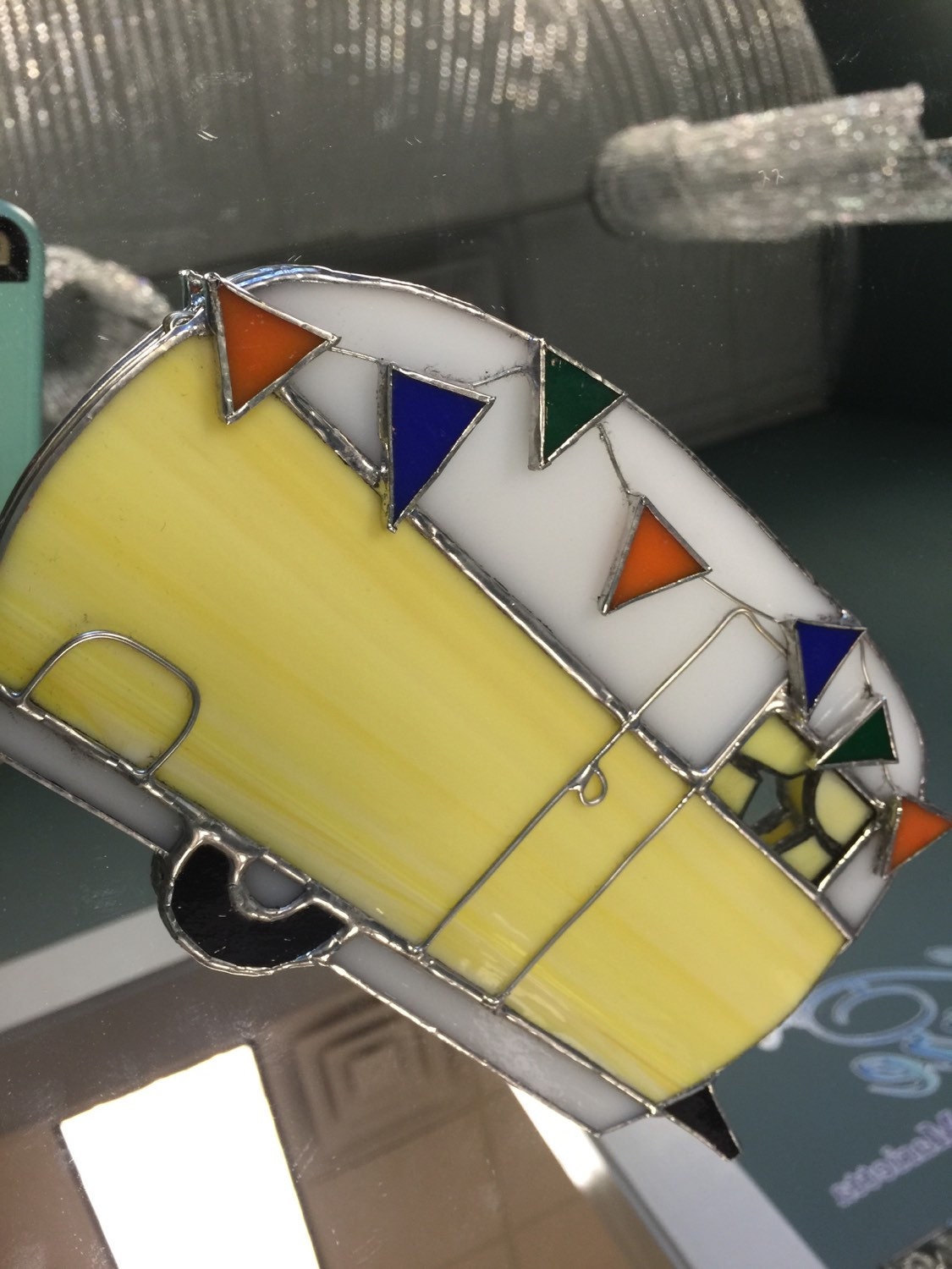 Camper Trailer RV Stained Glass Suncatcher