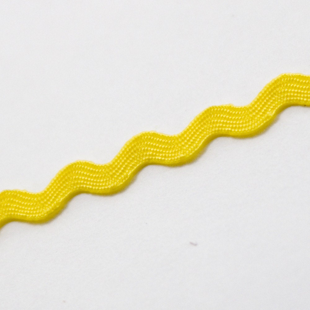 Yellow Ric Rac By The Metre Polyester Ric Rac Trim 3/8" Ric Rac 8mm Ric Rac Ribbon Rick