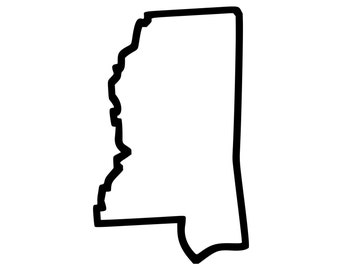 mississippi outline – Etsy