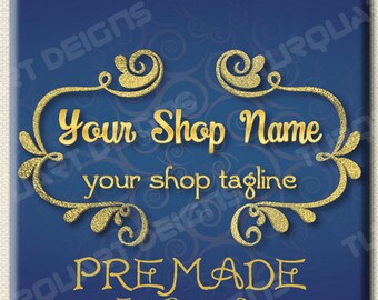 Gold Theme - Etsy Banner and New Etsy Cover with Facebook Cover Included Full Shop Graphics Set