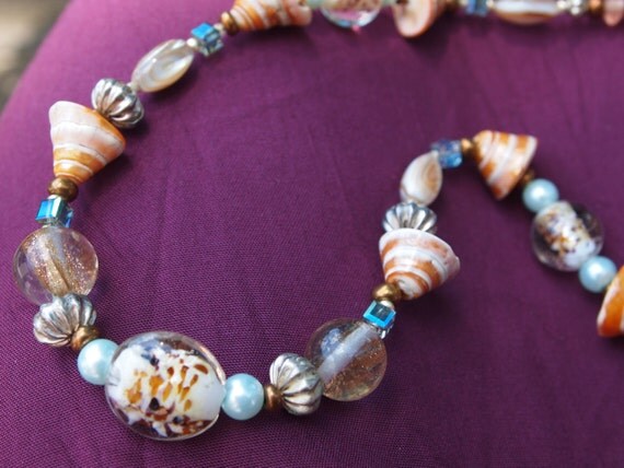 Seashell Necklace setShell Necklace Set Beach JewelryPearl
