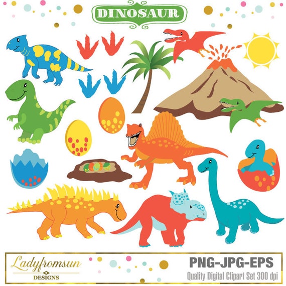 Dinosaur Clipart vector graphics prehistoric clipart baby