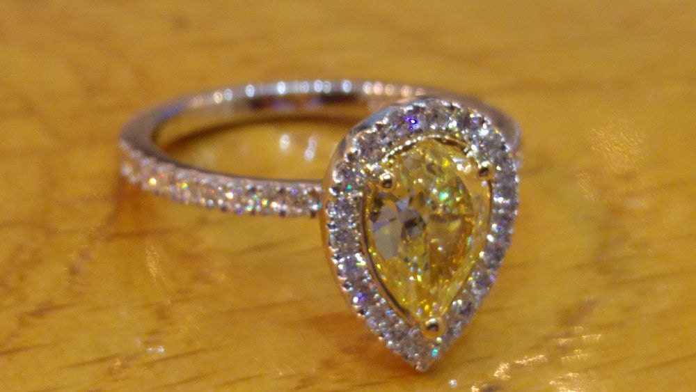 Yellow diamond for engagement ring