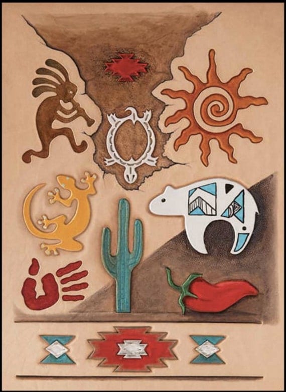 Southwest Indian Leather Craft Template