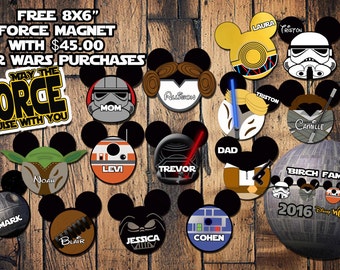 Custom Disney Cruise Mickey Magnets star wars theme