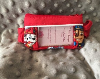 Paw Patrol Insulin Pump Pouch with a Clear Vinyl Screen