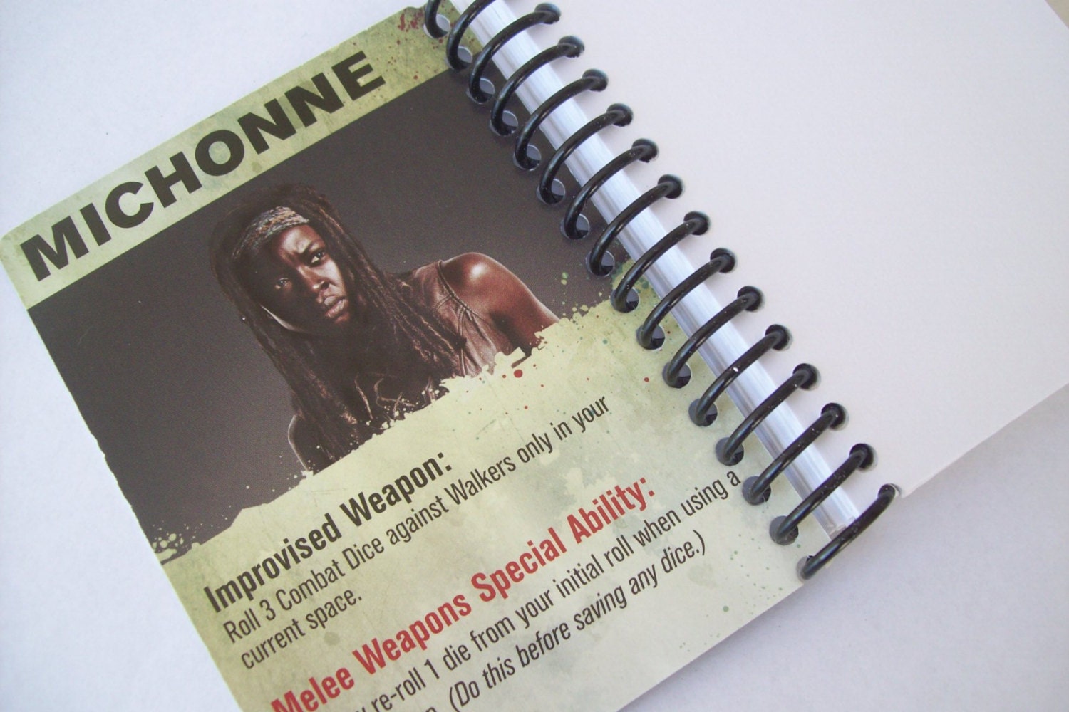 Mini Notebook 3 X 4 100 Pages The Walking Dead Upcycled