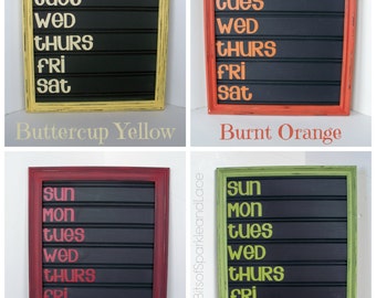Chalkboard Menu Board - Weekly Menu Board - Dinner Menu Board - Customized - Made to Order*