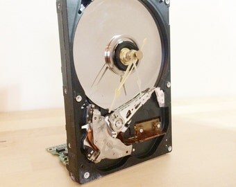 Hard Drive Clock/ Desk Clock/ Office Clock/ Nerd and Geek Gift/ Gadget Gift