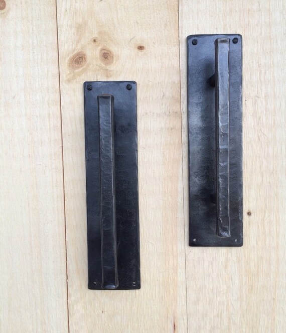 Hand hammered barn door pull rustic decor door by