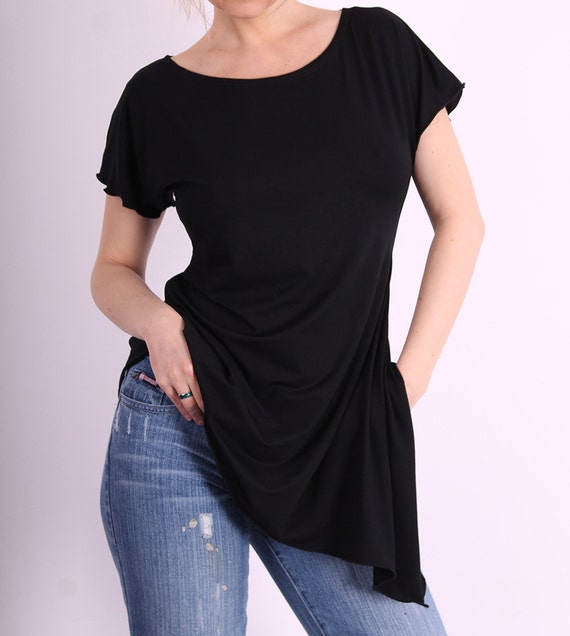 Senk Asymmetrical Tunic in Black