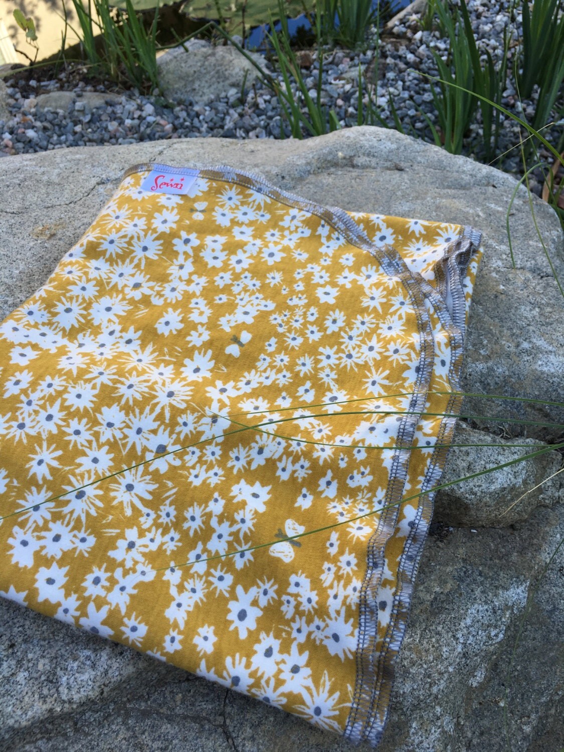 Organic Cotton Knit Baby Blanket Single Layer Knit with a