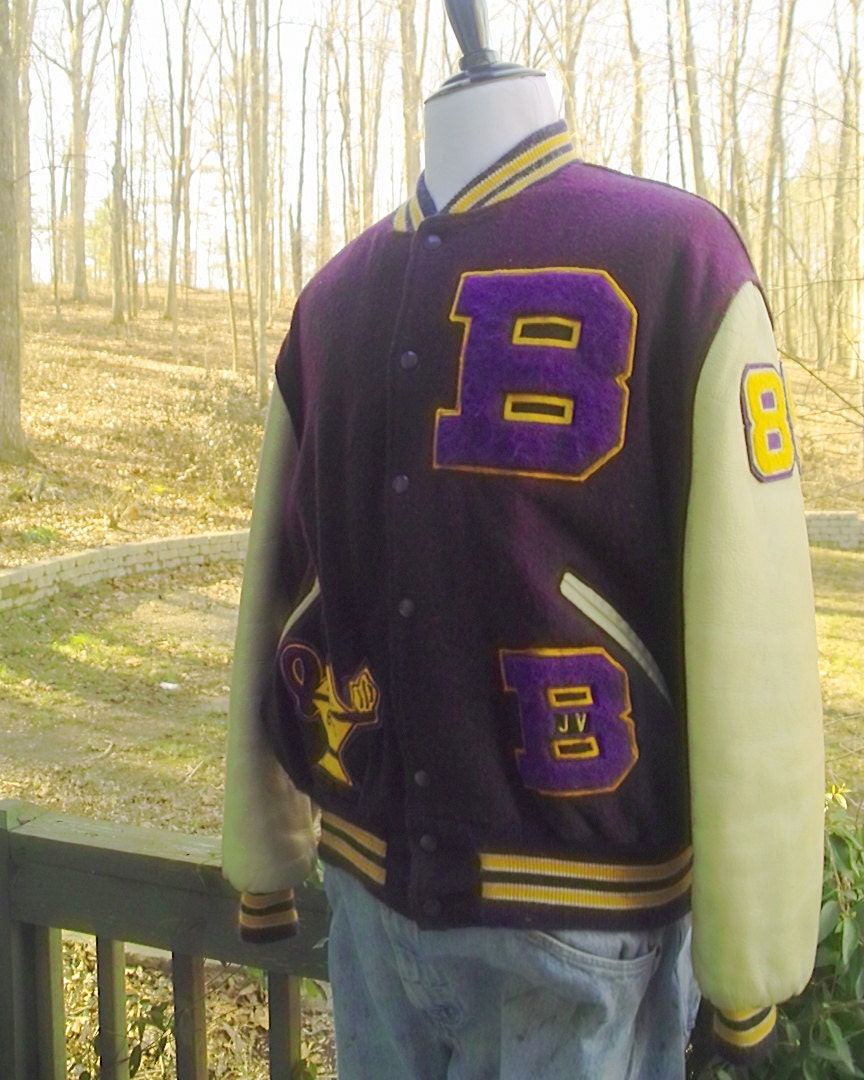 1980s Letterman Varsity JV Wrestling High School Jacket