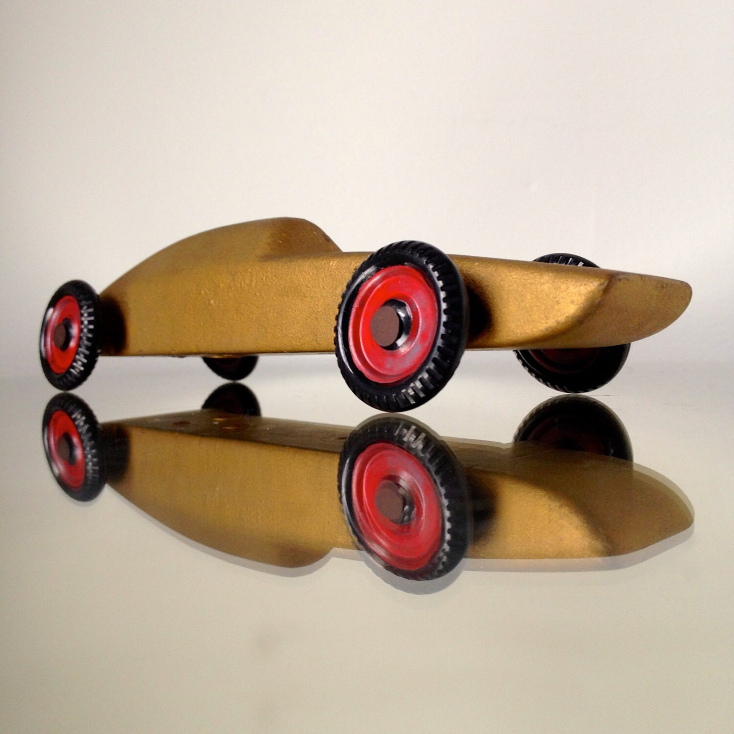 Vintage 50s Atomic Speed Racer Stock Car Handmade Toy