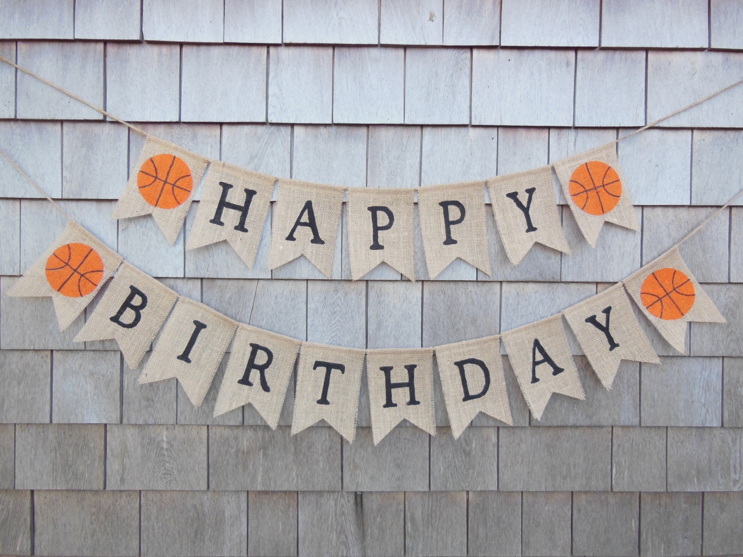 Basketball Birthday Banner Decor Happy Birthday Banner