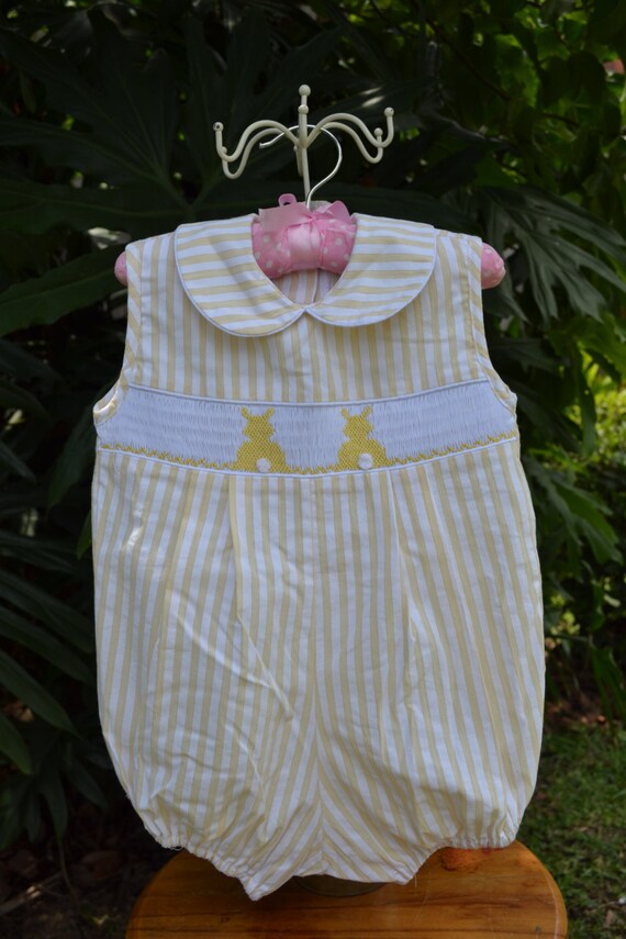 ON SALE Baby Boy Smocked Bubble EASTER Bubble Baby Boys