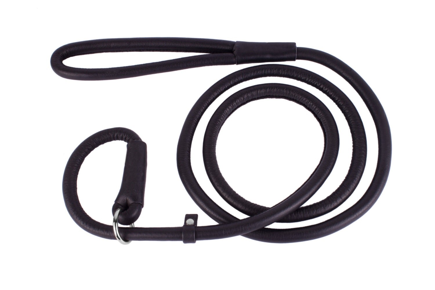 Slip Lead Leash Rolled Leather Collar 8 sizes XS S by CollarDirect