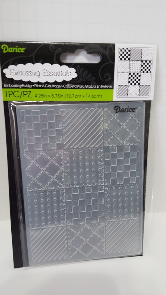 Darice embossing folder Quilt Blocks