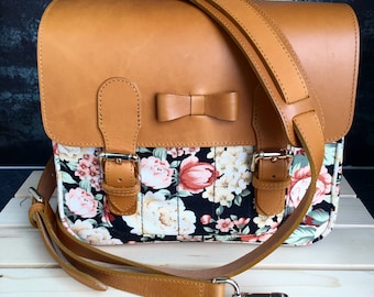 Black orange flora Mirroless Camera bag + 1 camera strap ( your can choose camera strap any style that I have )