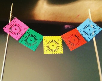 Papel Picado Cake Banner