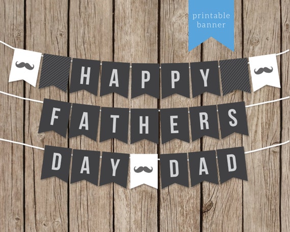 INSTANT DOWNLOAD Happy Father's Day Banner Instant by wrdesignco