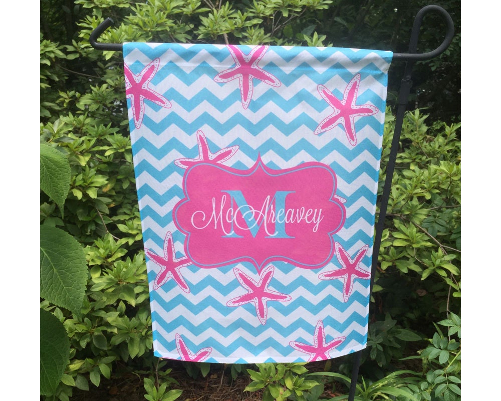 Beach House Personalized Flag Housewarming Gift Starfish