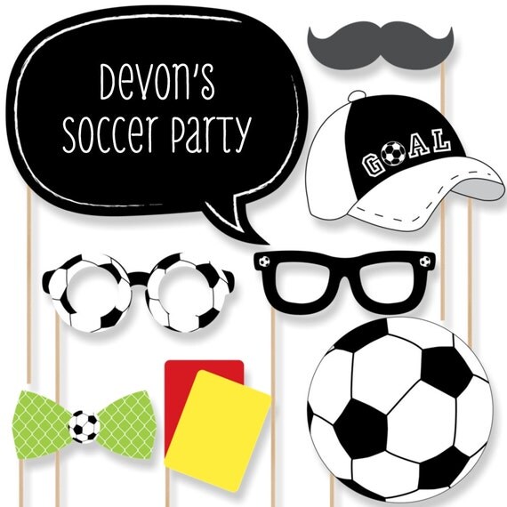 20 GOAAAL Soccer Photo Booth Props Soccer by BigDotOfHappiness