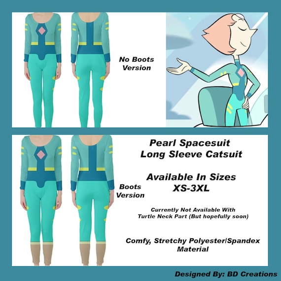 Long since requested and finally created, Pearls Spacesuit Long Sleeve Catsuit! Choose between no boots, or boots version!  (Cannot make turtle necks or full neck zip ups as of present...will update when I can)  Please note in my policies I do not accept refunds or exchanges on