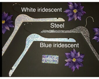 Glitter Hangers. Sparkle spackle Hanger. Wedding Dress Hanger. Silver Pink Blue white gold Sparkle. Future Mrs. Hanger. Custom Wedding hange