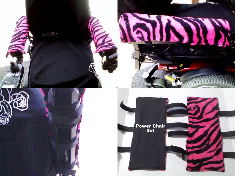 Handmade Wheelchair or Power Chair Armrest Covers. Fleece with