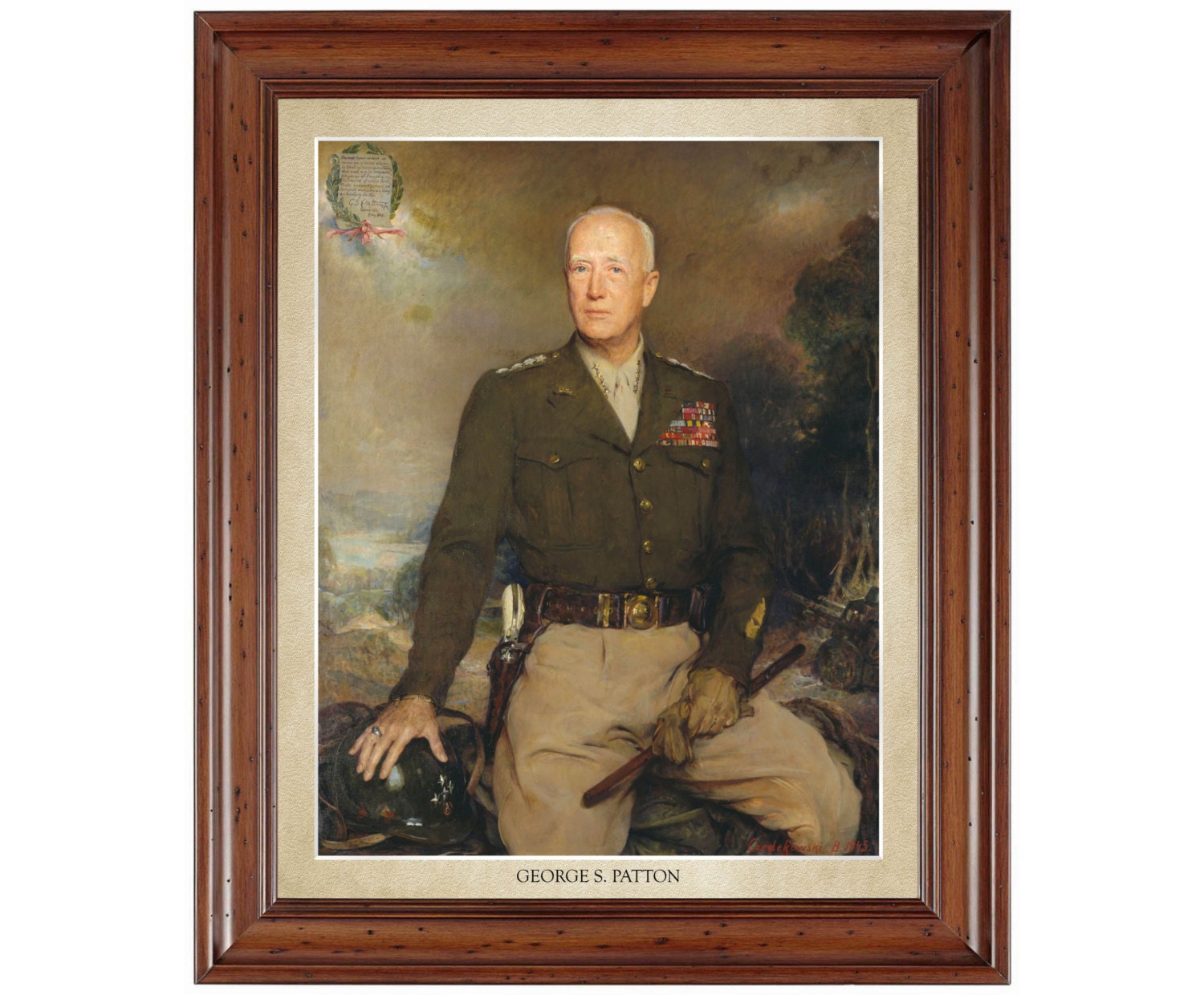 George S. Patton portrait 16x20 print on premium heavy photo