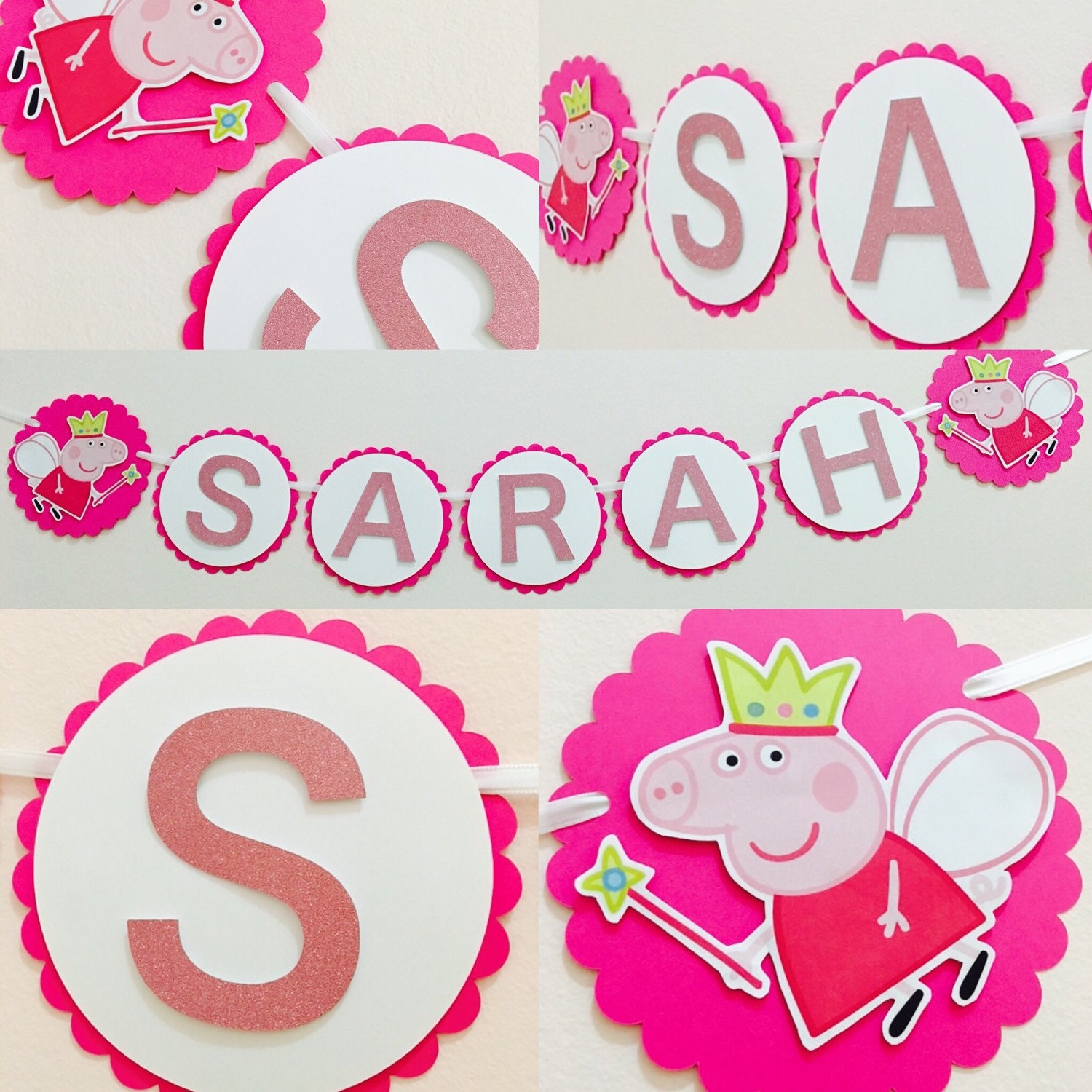 Peppa pig birthday banner peppa pig party peppa pig banner