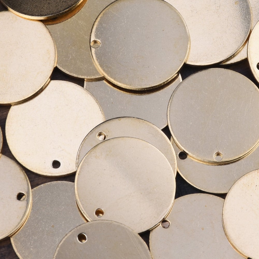 50 Brass Sheet Metal Stamping Blanks Round CIRCLE DISC shape