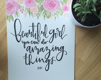 Beautiful Girl You Will Do Amazing Things Custom Name Rustic