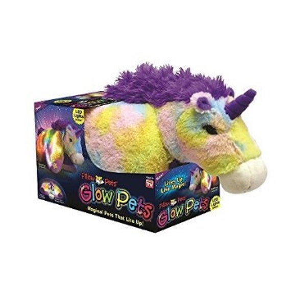 Personalized Jumbo Pillow Pets Glow Pets Unicorn by HugMyAngel