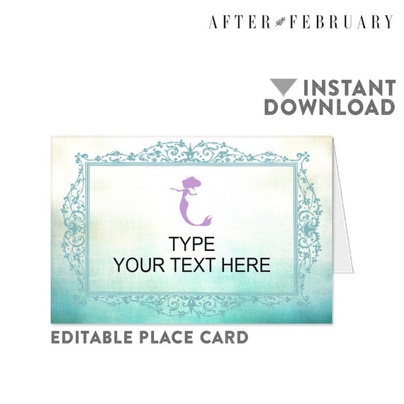 editable-pdf-mermaid-place-card-template-mermaid-baby-shower