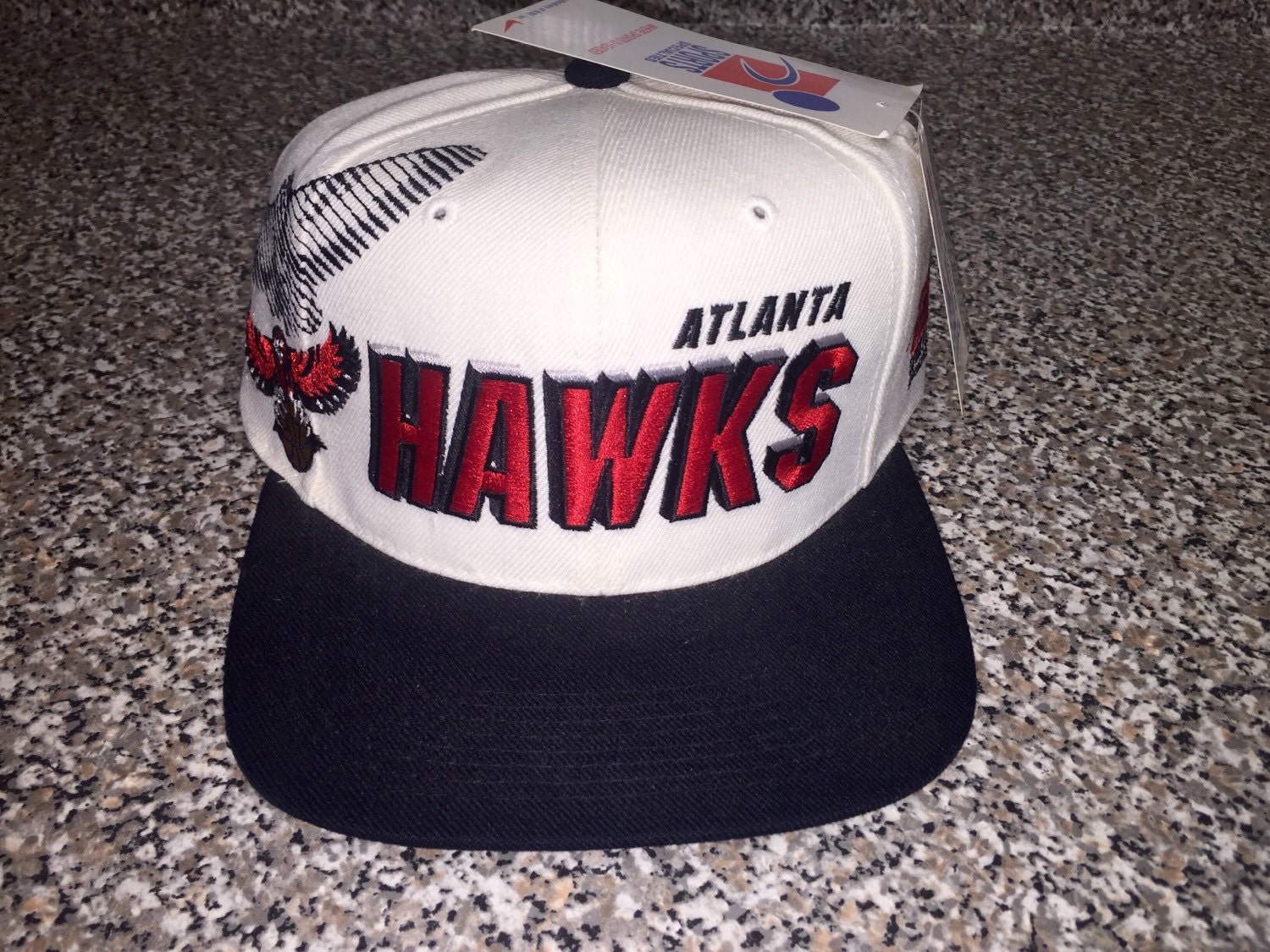 Vintage 90s Atlanta Hawks Shadow Hat snapback sports