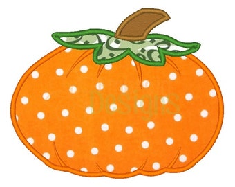 Pumpkin Applique Machine Embroidery Design 080515 Fall Applique Design Autumn 4X4 5X7 8X8 6X10 Instant download