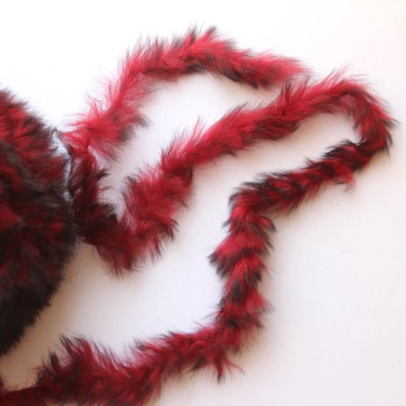 Rabbit Fur Yarn 10 meters trimming fur skin by GarnSpecialisten