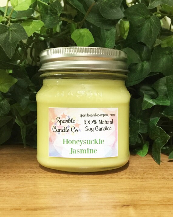 HONEYSUCKLE JASMINE Soy Candle Scented Soy Candle Floral