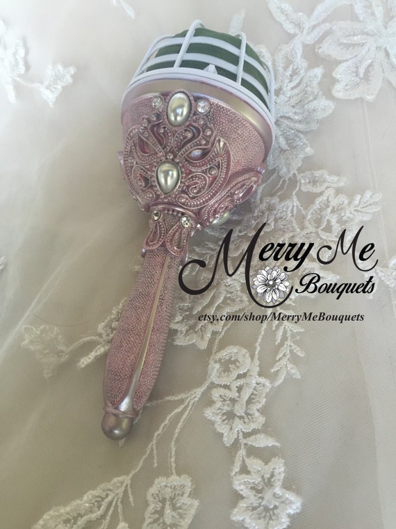 Pink Bouquet Holder Pink Bouquet Handle DIY Bouquet Holder