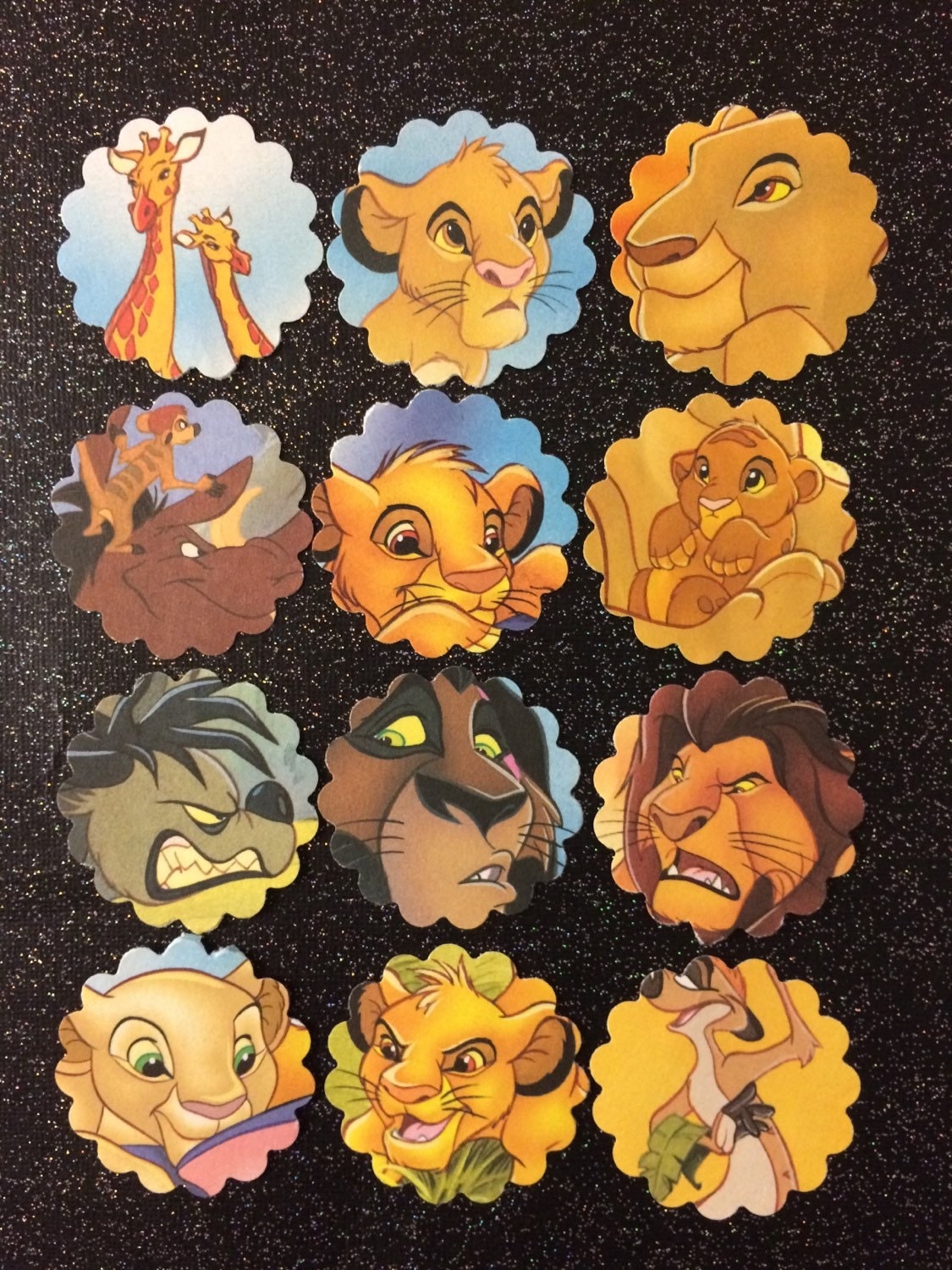 Lion King cupcake toppers set of 12 Disney by emmveeUSvillains