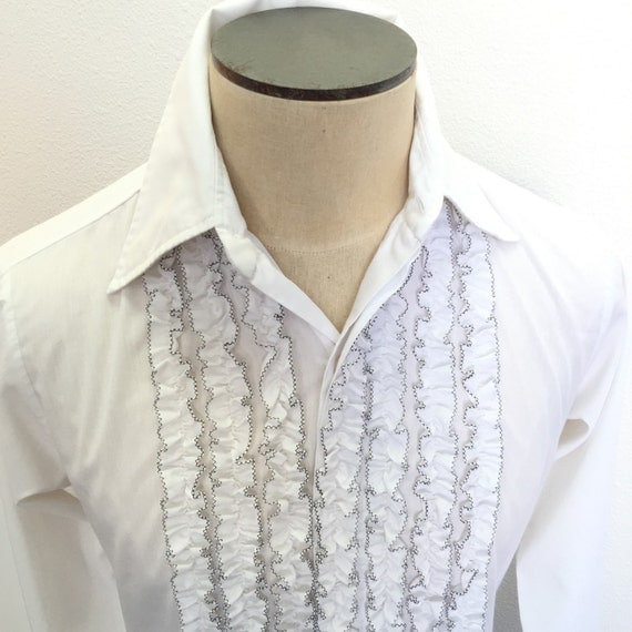 ruffled shirt white