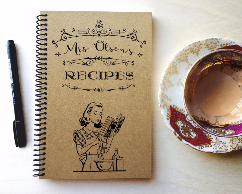 blank recipe book/personalized recipe book/recipe